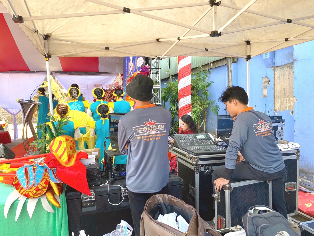 Hậu trường kỹ thuật lễ khởi công Hoàng Quân Event Solutions