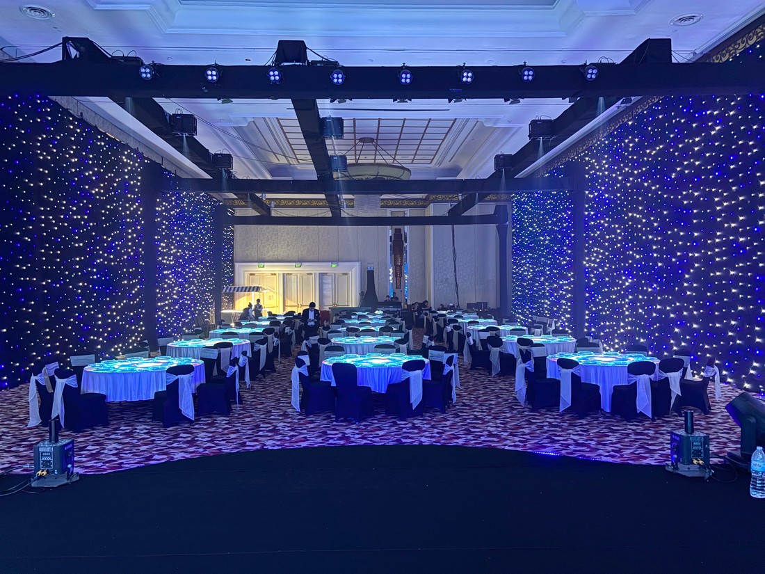 Bố trí bàn tiệc Gala Dinner VIGSA 2026 tại Hồ Tràm