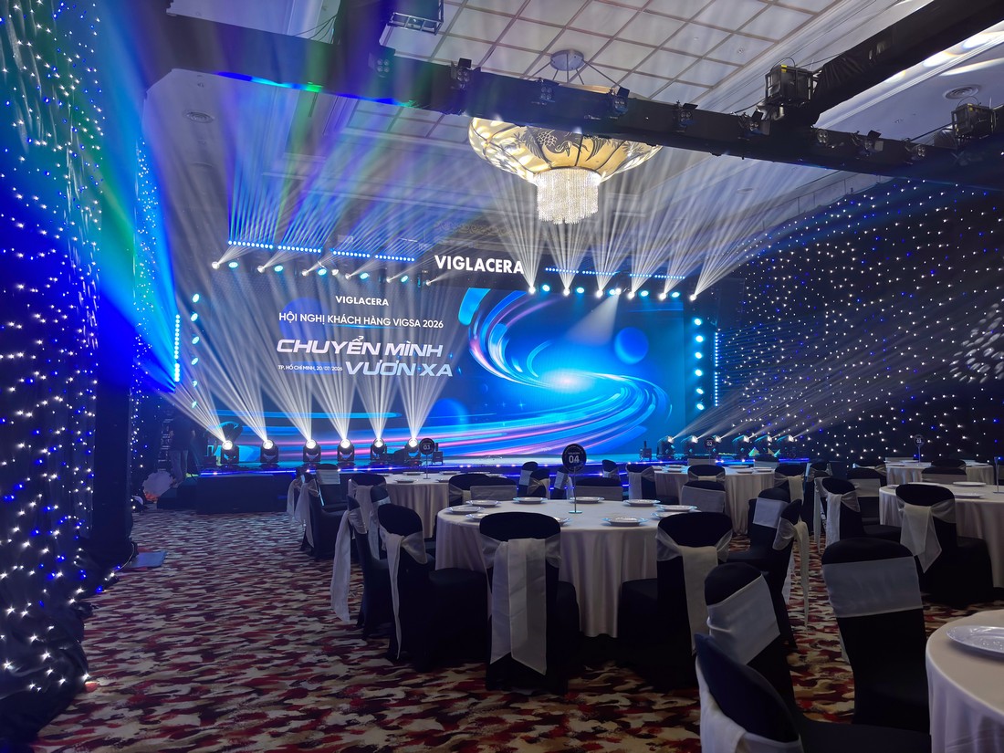 Toàn cảnh không gian Hội nghị khách hàng VIGSA 2026 tại Grand Hồ Tràm