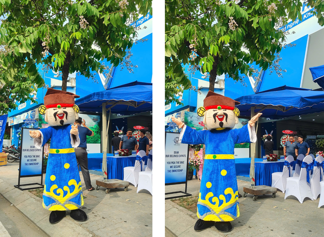 Mascot tại lễ khai trương VinFast Vin City