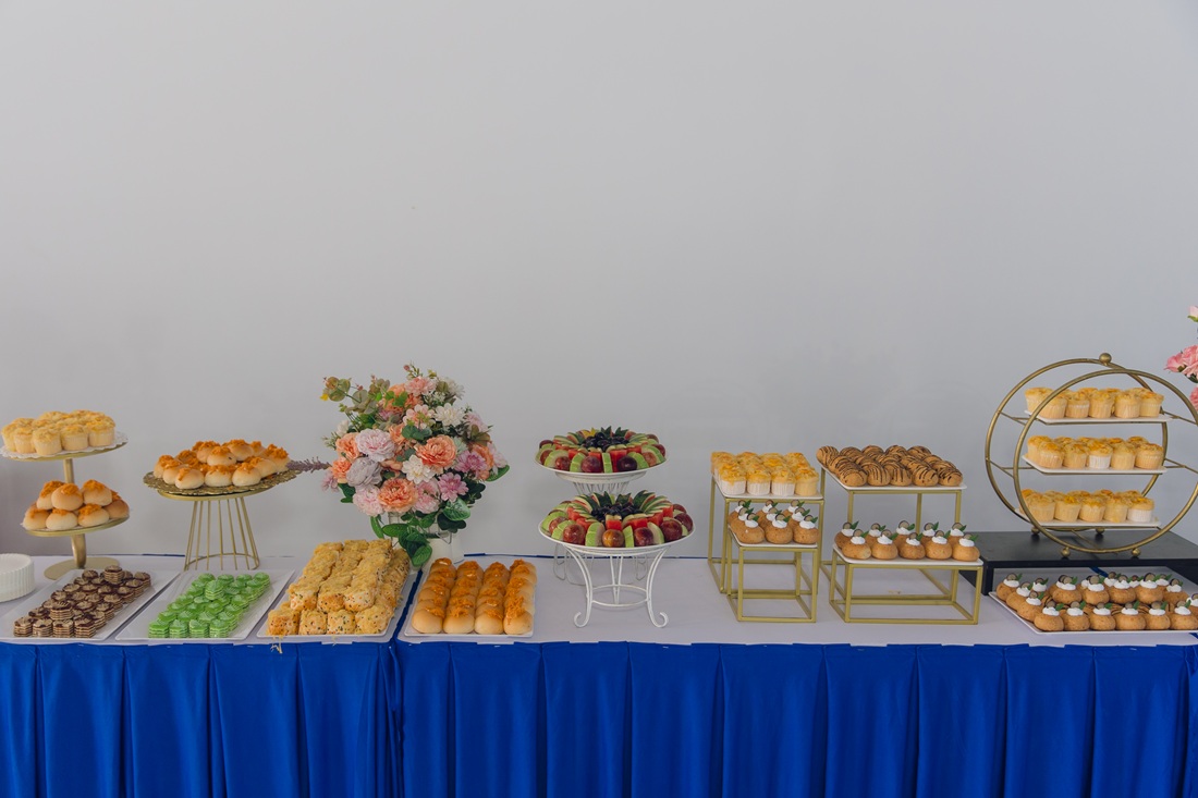 Tiệc teabreak phục vụ khách tham dự sau chương trình