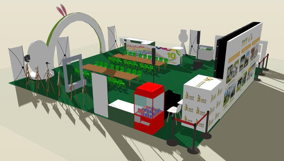 Phối cảnh thiết kế sân khấu 3D trước khi thi công sự kiện
