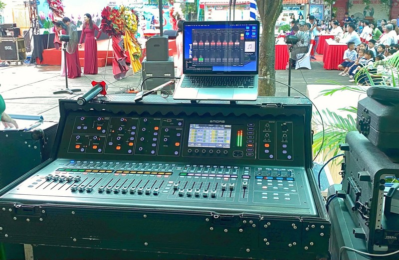 Hệ thống âm thanh của Hoàng Quân Event trong buổi lễ khởi công.